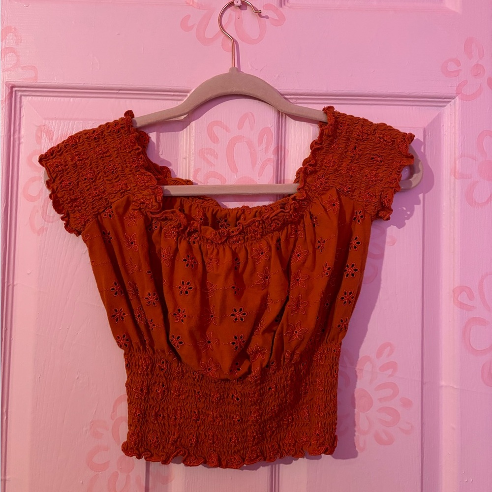 Orange blouse